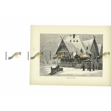 Wayside Inn, Russia, Book Illustration (Print), c1880
