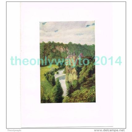 CHATEAU DE WALZIN, THE LESSE VALLEY, BELGIUM, BOOK ILLUSTRATION (PRINT), 1908
