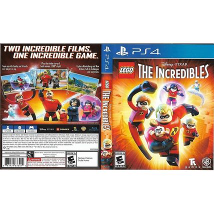 Lego The Incredibles Game PS4 PlayStation 4 2103230 Rated E Blu-ray Disc & Case