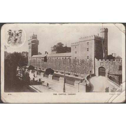 The Castle, Cardiff, 1915 - Royal Photographic Co RP Postcard
