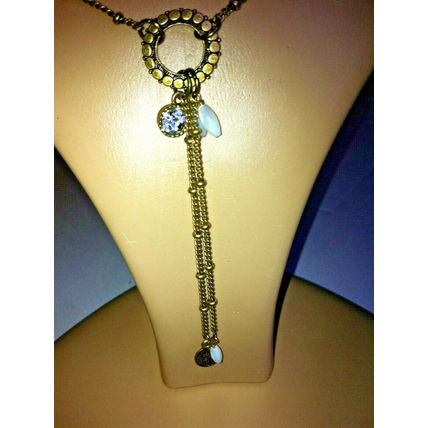 New Chunky Charm Ladies Alloy Necklace With Pendant & Charm