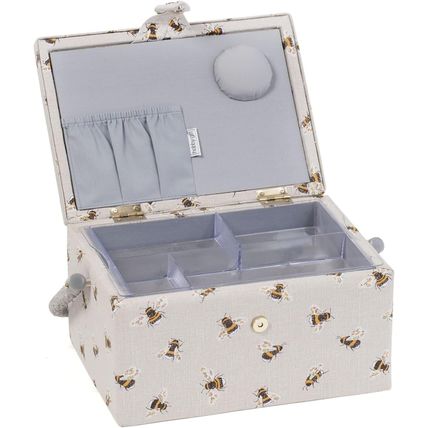 HobbyGift Medium Sewing Box - Bee Design - High Quality Storage