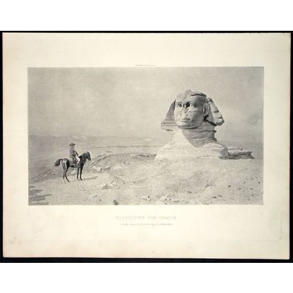CONSULTING THE ORACLE 1914 Jean-Léon Gérôme ANTIQUE ENGRAVING