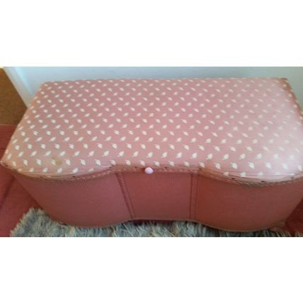 Vintage 1950's Large Wicker Look Blanket Box