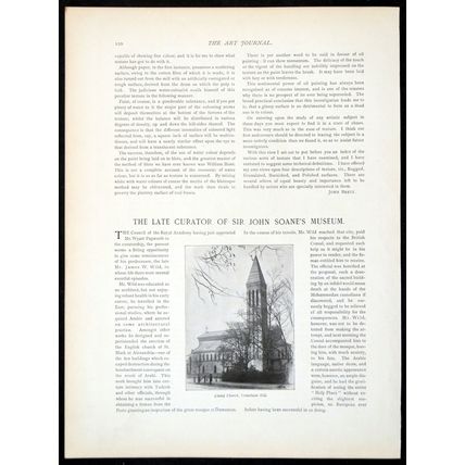 CHRIST CHURCH, STREATHAM HILL 1893 James William Wild - London PRINT