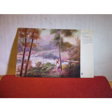 'the waters', illustrated songs. used antique postcard by Raphael Tuck 1904 pm =