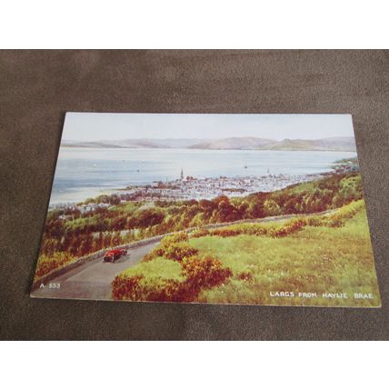 1930s Valentines Postcard - Largs from Haylie Brae, Ayrshire - Artist A553