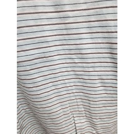 Oakley Men's Light Blue Striped 100% Cotton Short Sleeve Polo Shirt Size L