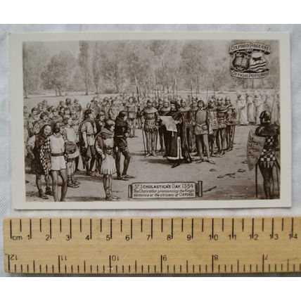 vintage postcard Oxford Pageant, St Scholastica's Day, Chancellor... 1354