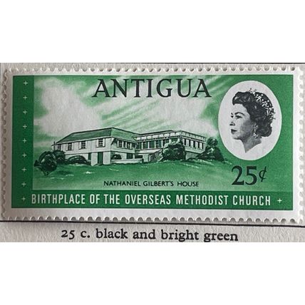 Antigua 1967 Methodist Church 25c Gilbert’s House Mounted Mint MM SG 204 stamp