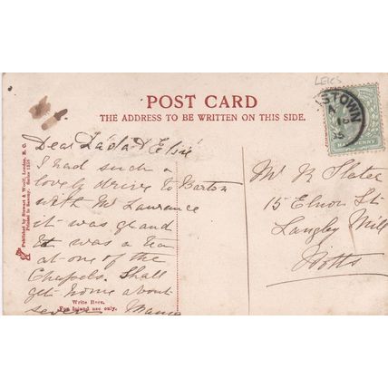 B868 COALVILLE - - HUGGLESCOTE CHURCH. COLOURED PRINTED POSTCARD