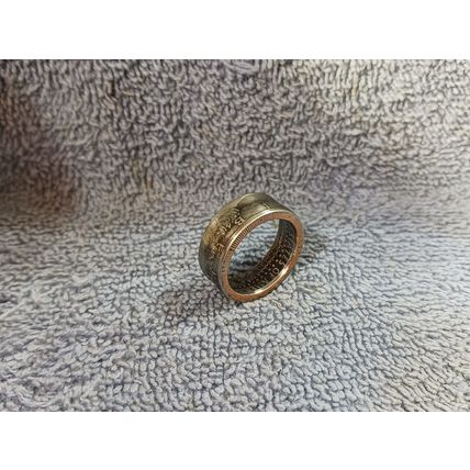 1977 Kennedy Half Dollars size 9 1/2 coin ring handmade mixed metals