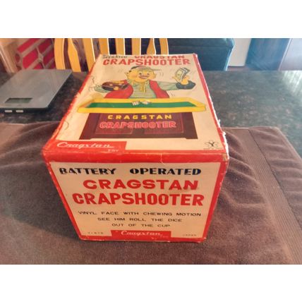 Old Battery Operated Cragstan Crapshooter W/Box Great Condition Sold AS IS 1950s