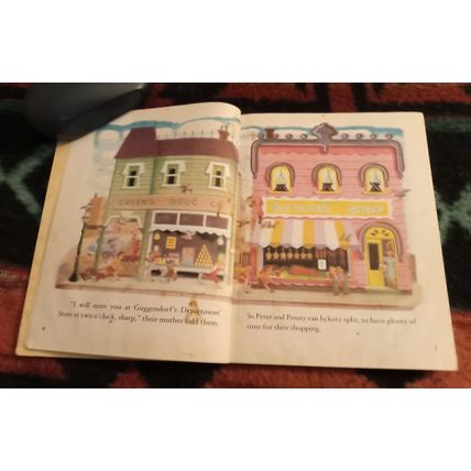 Old Vintage Little Golden Book Lets Go Shopping W/Peter & Penny (A) Edition 1948