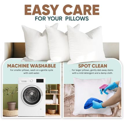 Pillowflex Synthetic down Alternative Pillow Inserts for Shams - Comfy Pillows f