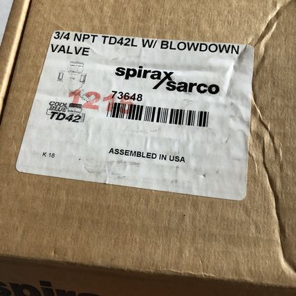 SPIRAX SARCO TD42L M18 W/ Blowdown Valve THERMODYNAMIC 3/4” STEEL STEAM TRAP,SS