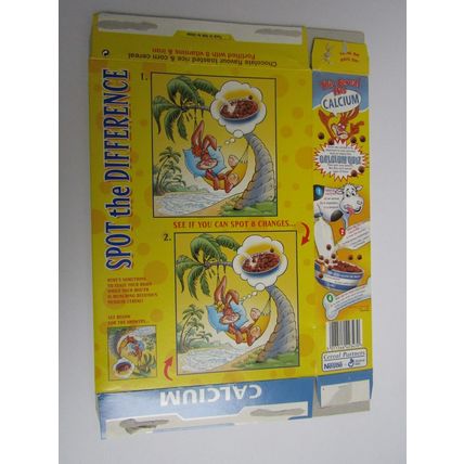 Nestle - Nequik 2001 Cereal Box Spot the Difference Box only