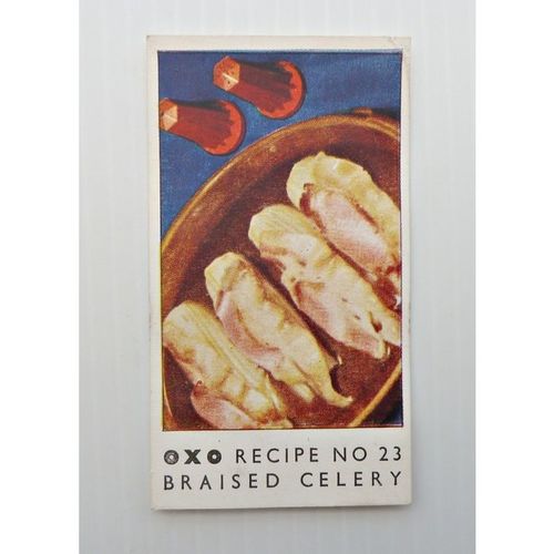 Oxo Recipe No 23 Braised Celery Rare Collectible Card