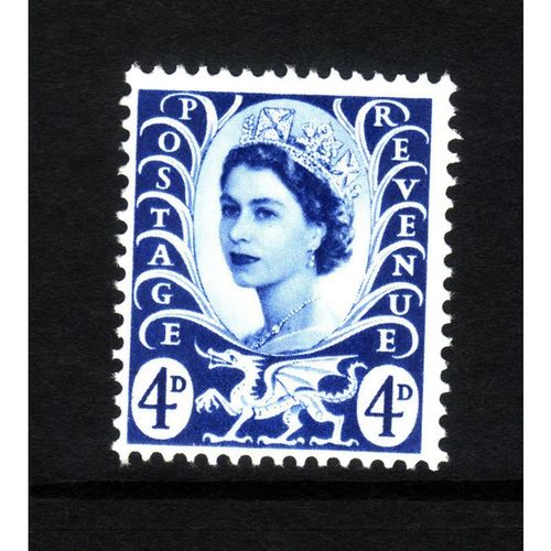 GREAT BRITAIN WALES 1967 SG W2p 4d ULTRAMARINE TWO BANDS U/M MINT#
