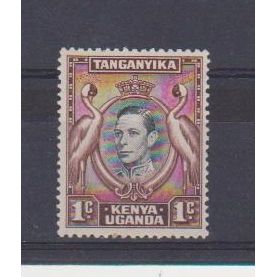 KenyaUganda.SG131 1c South African Crowned Cranes.Variety Unchkd.Mtd Mint.Aug16c