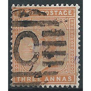 India 1882 SG93 3a Orange Good/Fine Used. ...