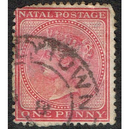 Natal 1882 1d Rose wmk Crown CA SG99 GU