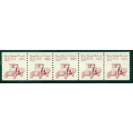 2125a 5.5c Star Route Truck Very Fine MNH Dry Gum PNC 1/5 A02483