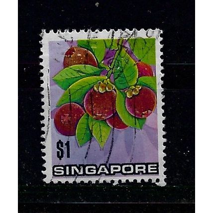 Singapore.SG221 $1 Mangosteen.Fine Used.July21h