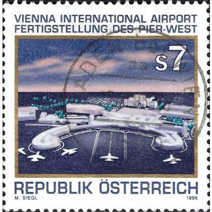 AUSTRIA, AIR, Vienna airport, blue 1996, 7s
