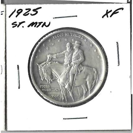 1925 US Silver Comm Stone Mountain Half Dollar XF
