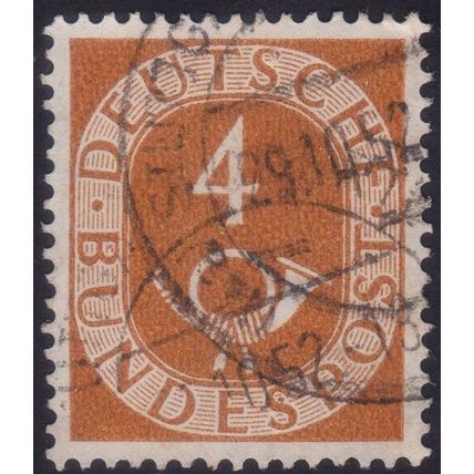 GERMANY 1951 Numeral-Posthorn 4pf Sc#671 - USED @M438