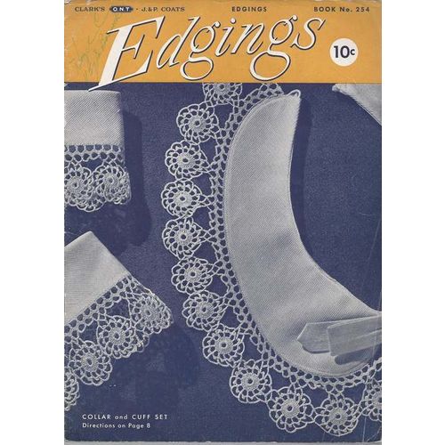Vintage Knit/Crochet PATTERN Booklet Edgings 254