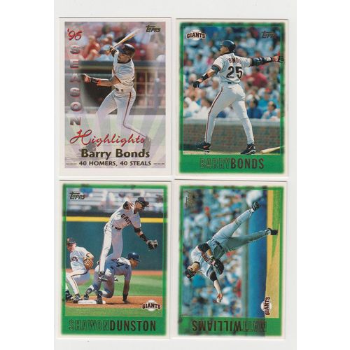 1997 Topps baseball San Francisco Giants team set- 13 cards- NM