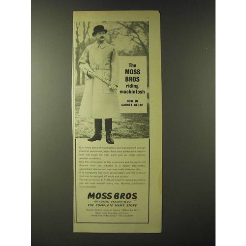 1960 Moss Bros Riding Mackintosh Ad - Now in Gannex Cloth