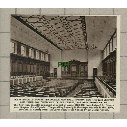 (5443) Winchester College New Hall - 1961 Clip