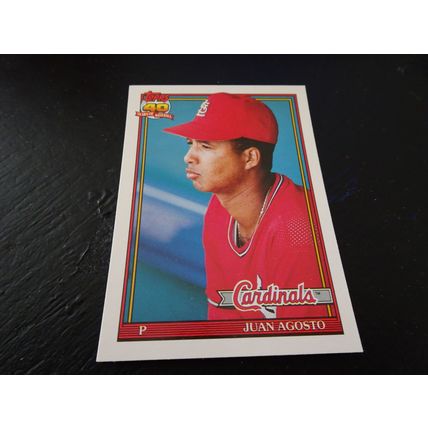 1991 Topps Traded Card # 001T Juan Agosto Near Mint (7) St Louis Cardinals