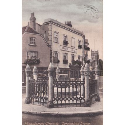 Standard size printed Coronation Stone Kingston on Thames Surrey Friths 54708