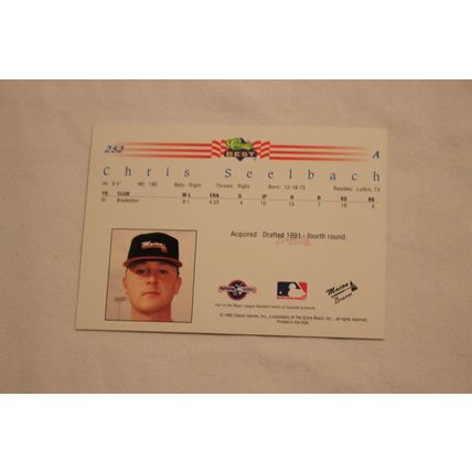 Chris Seelbach 1992 Classic Best NO. 252