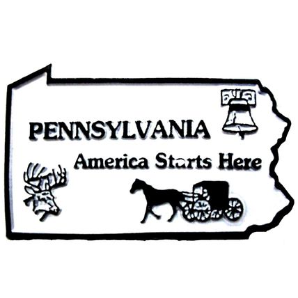 Classic Pennsylvania America Starts Here Fridge Magnet