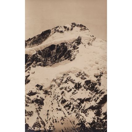 Mount Sefton New Zealand Vertigo View Real Photo Postcard