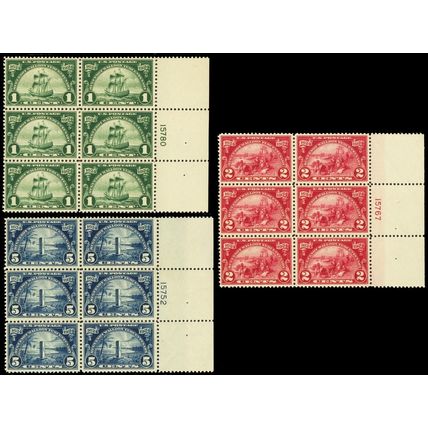 614-16, Mint NH VF-XF Plate Blocks of Six Stamps * Stuart Katz