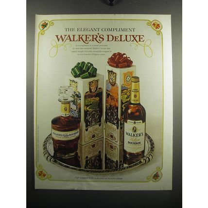 1972 Walker's DeLuxe Bourbon Ad - The elegant compliment