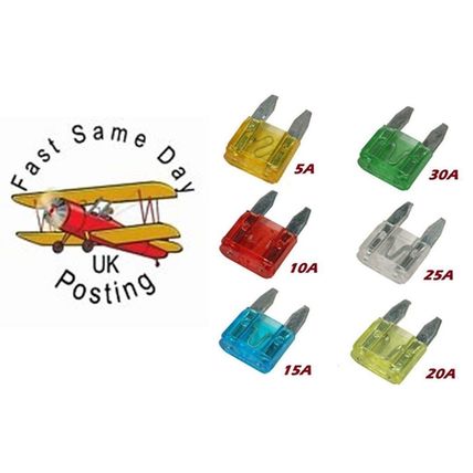 2 sets mix Assorted Auto Mini Blade Fuses 5, 10, 15, 20, 25, 30 Amp Car Bike