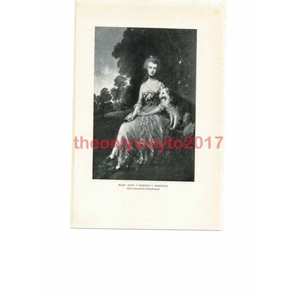 Mary Anne (Perdita) Robinson by Gainsborough, Book Illustration, 1929