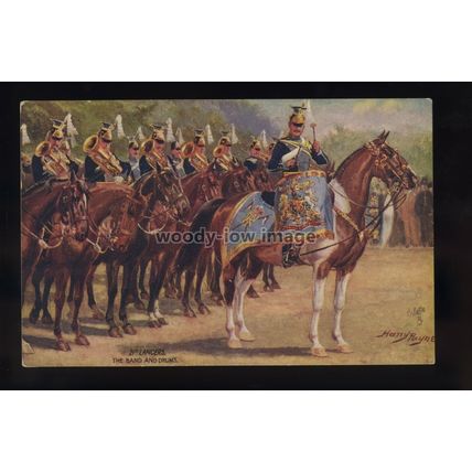 su3735 - "The Lancers" Band & Drums - Artist Harry Payne - Tuck's p'card No.8635
