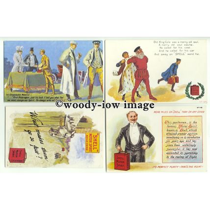 su2559 - 6 reproduction postcards - Shell Motor Spirit