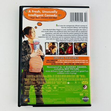 Juno Single-Disc Edition DVD Ellen Page, Michael Cera, Jennifer Garner