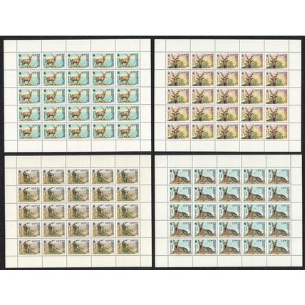Uzbekistan WWF Markhor Screw Horn Goat 4 Full Sheets 1995 MNH SG#62-65