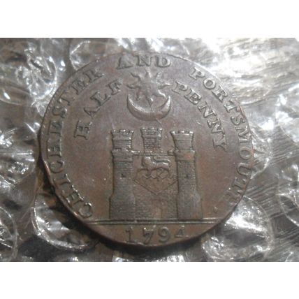 1794 Half-penny Token - Chichester and Portsmouth.