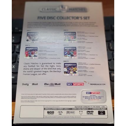 Premier League Classic Matches Five Disc Collectors Set Sunday Mail DVD Promo